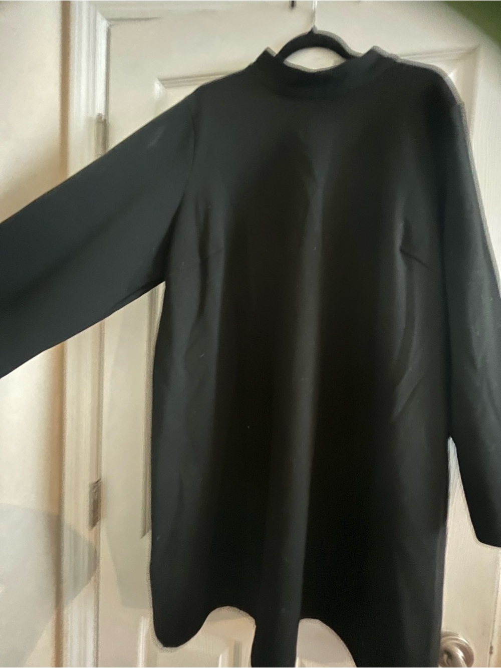 Black plus size Long-Sleeve Women’s dress with back cut out